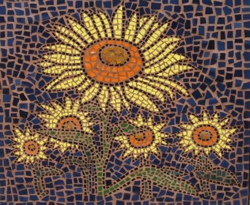 Мозаїка з битою плитки, своїми руками викладена