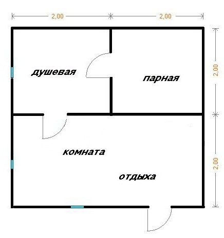 Проект лазні 4х4 з бруса. Проект лазні з бруса своїми руками