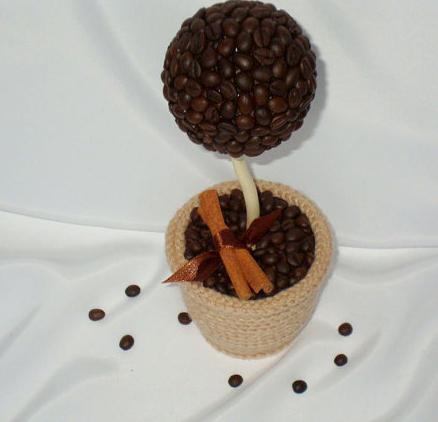 Топіарії з кавових зерен, або Як зробити своїми руками ароматні сувеніри